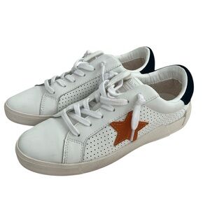 Vintage‎ Havana Rollin' Cream Star Sneakers Navy Blue and Orange Details SZ 10